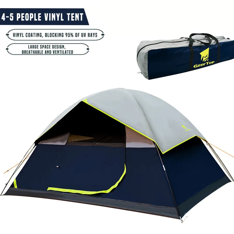 3-4 사람 캠핑 돔 텐트 방수 경량 휴대용 배낭 텐트 야외 캠핑 하이킹