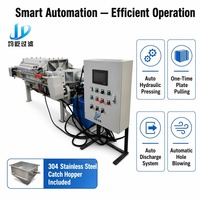 Presse à filtre à chambre entièrement automatique à alimentation centrale double flux avec plateau de récupération 304