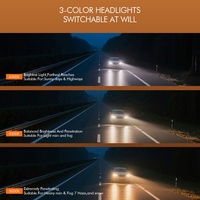 Phare LED XENPLUS DA13 à 3 couleurs commutables, 50000LM, 12V, 3000K, 4300K, 6500K, IP68, avec driver intégré, ampoule automobile