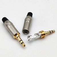 Prise Jack casque 3.5mm plaquée or, stéréo à trois cœurs, deux canaux, ordinateur, Audio, Audio, bricolage, adaptateur de connecteur de prise de câblage
