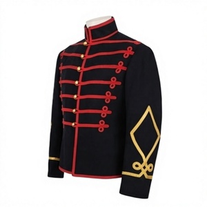 Tunique en laine pour homme, veste brodée, blazer uniforme réversible, respirant, coupe-vent, style vintage - Product Image 3