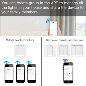 EU/UK tiêu chuẩn Electric Ware 2 Gang thời gian ứng dụng điều khiển Kết nối <span class=keywords><strong>Wifi</strong></span> tường chuyển đổi EU/UK đơn/Zero lửa tuya sản phẩm nhà thông minh - Product Image 3