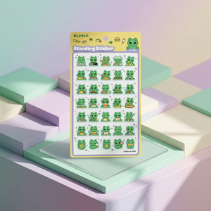 [Woeknya] PVC 3D Pop Standing Stickers Cute Alien Cat Food Sticker Sheet UV Printed for <b>Diary</b> Planner Laptop - Product Image 1