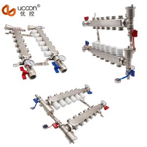 <span class=keywords><strong>Manifold</strong></span> do aço inoxidável com medidor da temperatura para o sistema radiante do aquecimento do assoalho - Product Image 2