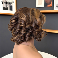 Perruque Bob Lisse 100% Cheveux Brésiliens Vierges Naturels, Effet Rebondissant, Taille Moyenne, avec Dentelle Transparente, Sans Colle, pour Femmes, Fournisseur de Premier Plan