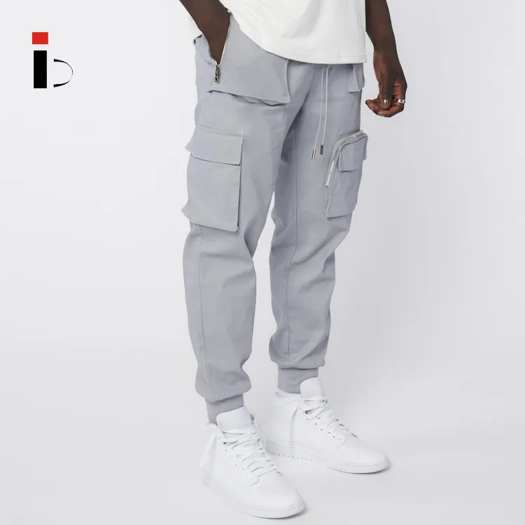 Premium Polyester Pockets Jogging Blank Track Pants Custom Sweatpants Trousers For Men Cargo Pants