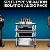 Support audio DIY en tube d'aluminium creux à remplir de sable, étagère en bois anti-choc pour équipement Hi-Fi, lecteur CD et tourne-disque