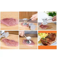Vente chaude de haute qualité Double face viande maillet viande marteau boeuf poulet Steak porc aluminium outil de cuisine pour battre le boeuf