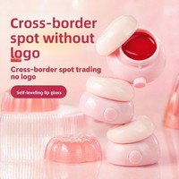 Pudding Jelly Zelfnivellerende Volumegevende Vegan Lip Glaze Zonder Logo Dubbel Gebruiksdoel Lippen Wangen Zachte Matte Finish Vloeibare Siliconenborstel Op Maat
