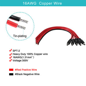 SPT-2 18AWG 16AWG DC-Netz kabel mit abgestreiften verzinnten Enden Kupferdraht für LED-Treiber CCTV-Kameras Elektronik - Product Image 4