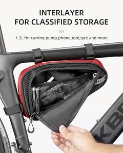 Échantillon gratuit, sac de cadre de vélo imperméable pour téléphone, sac de cadre supérieur pour vélo de route VTT, écran tactile, sac de tube de vélo pour téléphone - Product Image 5