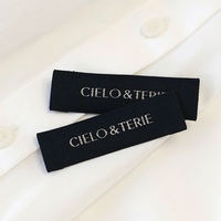 Étiquettes tissées en satin personnalisées, multicolores, pour vêtements, étiquettes de col, production rapide, directement de l'usine, OEM, marquage de vêtements, respectueuses de l'environnement