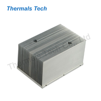 Dissipateur thermique à ailettes en aluminium de petite taille 100x60mm pour le refroidissement UPS 1200W