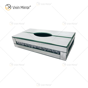 Trang Trí Nội Thất WXB-001-2 Bạc Thủy Tinh Nghiền Nát Kim Cương Gương Mô - Product Image 1