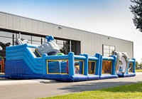 Ciudad de Diversión Inflable Comercial Gigante con Temática de Seaworld, Castillo Inflable Grande de PVC para Niños, Alquiler para Eventos