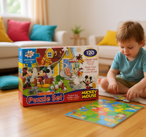 Divertido juego de rompecabezas de Mickey Mouse, 120 piezas, 37 cm x 26 cm, juguete educativo para niños mayores de 3 años - Product Image 2