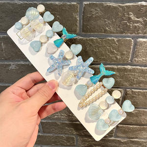 Элегантные летние аксессуары для волос в Корейском стиле, высококачественные заколки для волос из жемчуга и морской звезды, лидер продаж, пластиковая смола - Product Image 2