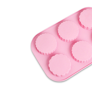 Molde de Silicona Rectangular de 6 Cavidades con Forma de Flor para Cupcakes, Donuts y Panecillos Pequeños (25x16x2 CM) - Marca Cathylin - Product Image 6