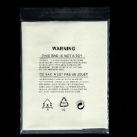 Sacs en polyéthylène transparents autocollants personnalisés avec logo d'usine, sacs en plastique pour vêtements, emballage de vêtements avec avertissement de suffocation