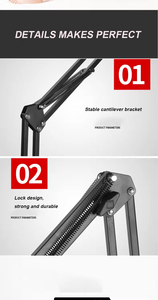 Soporte Flexible de Acero Inoxidable OEM y ODM con Brazo Largo para Teléfono Móvil, Soporte para iPad, Tabletas y Celulares para Uso en la Cama - Product Image 3