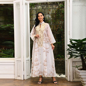 Abito Estivo da Donna Ultimo Design di Abbigliamento Islamico Elegante Mantello di Design Mantella alla Moda Gonna Lunga Musulmana <span class=keywords><strong>Abaya</strong></span> - Product Image 5