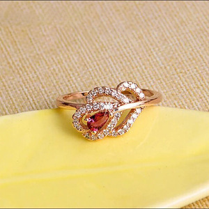 Bague en forme de plume de phénix pour femmes, bijoux élégants et luxueux à la mode - Product Image 6
