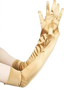 Gants longs en satin de 45 cm pour femmes, accessoires d'étiquette pour soirée, bal de promo, mariage et spectacle - Vente en gros MS - Product Image 4