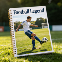 Brochure Spirale Personnalisée pour Magazine Sportif – Impression sur Mesure Usine – Couverture de Journal sur le Thème du Basketball, du Football et des Stars Sportives – Papier Couleur Personnalisé OEM