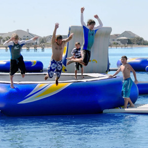 Inflatable Water <b>Trampoline</b> Heavy Duty Floating Lake <b>Trampolines</b> Ocean Pool Jumping Platform for Family Adults - Product Image 5