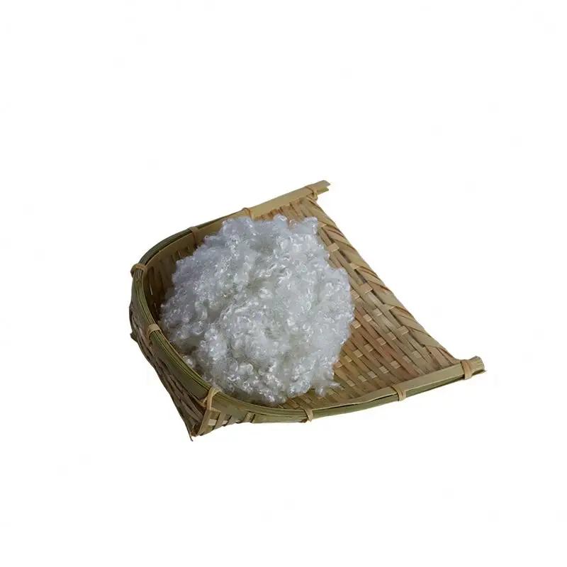 Natural Wholesale Raw Materialal Polyester Hcs Fill Pillow Seed Waste Cotton Recycled Synthetic Hcs Fiber