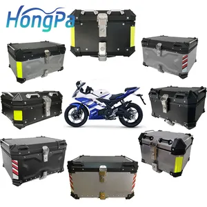 Aluminum Top Case Motorbikes 22L/35L/36L/38L/45L/55L/65L/80L/100L Waterproof Case Motorcycle Tail Top Luggage Box