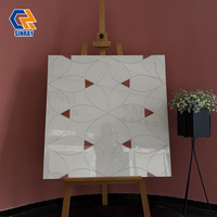 Carreaux de porcelaine émaillée imitation pierre, 800x800mm, 9mm, marbre noir brillant, antibactériens, résistants aux acides, antidérapants, résistants à l'usure