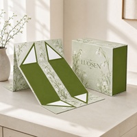 Boîtes cadeaux pliantes magnétiques avec logo personnalisé, boîtes pour parfums, vêtements, bougies parfumées, emballage en papier de luxe
