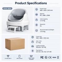Litière automatique pour chat DRH Exclusive Open Top Self Cleaning avec protection anti-pincement et marchepied facile d'accès pour les chats