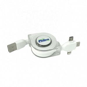 Cable USB Retráctil 3 en 1 Multifuncional de Carga Rápida con Material Plástico y Opciones de Longitud Personalizada - Product Image 4