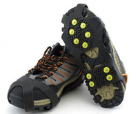TOMITOMO TT-J044 10 crampons en acier anti-dérapants pour chaussures, crampons en silicone pour la neige, pour la randonnée, le ski, le camping et les voyages