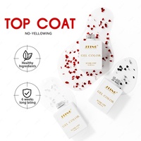 JTING Nouvelle Tendance 4 couleurs Top Coat Gel Cœurs Sans Essuyage Paillettes Cœurs ODM Fournisseur d'Ongles Personnalisés Marque Privée Gratuite