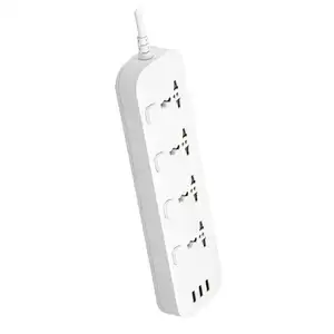 OSWELL 4 way European Extension Eocket Power Strip with Long Cord German Socket