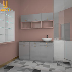 Ý tưởng thiết kế độc đáo Tủ trưng bày sản phẩm thẩm mỹ viện Kệ trưng bày mỹ phẩm móng tay trên tường - Product Image 3