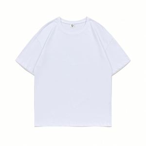 Design Custom Logo Pure Cotton T-shirt High Quality Solid Color Big O Collar Casual Style Custom Design for Promotional Use - Product Image 1