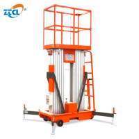 Plateforme élévatrice verticale à double mât de 10 m, électrique ou manuelle, en aluminium, pour une personne
