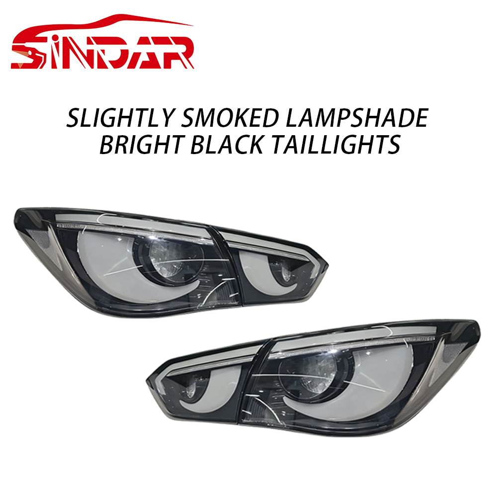 Slightly smoked lampshade bright black taillights