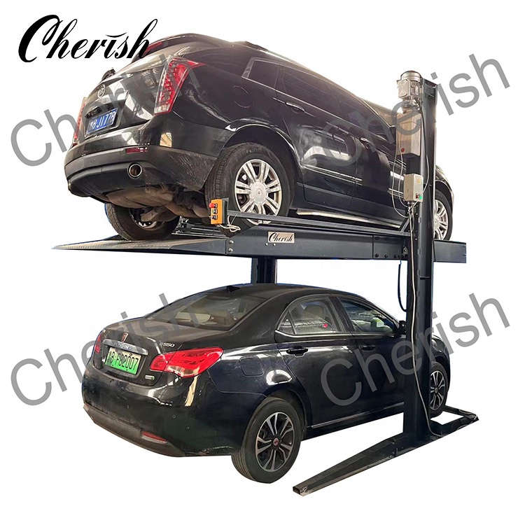 garage parking hydraulic double deck car parking lifts two post duplicadores de parqueo