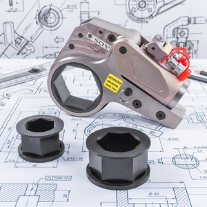 Clé dynamométrique hydraulique HYTORC 70MPA SOV Al-TI Hexagon Cassette 41882Nm 30XLCT de type creux à profil bas pour le serrage des écrous - Product Image 1