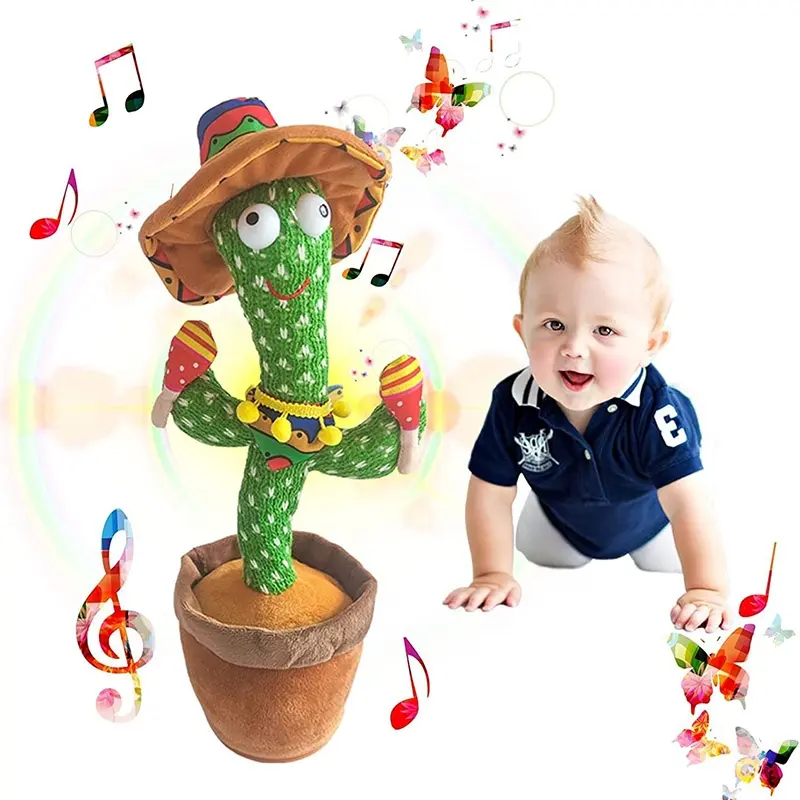 Educatief Muzikaal Dansende Cactus Die Dans En Pratend Cactusspeelgoed Nabootst