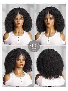 Perruque Bob Courte Bouclée Afro 14 Pouces en Fibre Haute Température pour Femme – Vente en Gros - Product Image 6