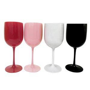 430ml Plastic <strong>Champagne</strong> Glass Unbreakable <strong>Pink</strong> Black Red White Ice Imperial <strong>Champagne</strong> Glasses Cups Goblet Wine Glasses - Product Image 1