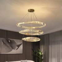 Lámpara Colgante de Cristal de Lujo Nórdico Dorado, Luz LED para Sala de Estar, Dormitorio, Diseño Creativo, Arte para el Hogar, Restaurante