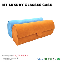 Estuche para Gafas de Sol Ópticas de Nuevo Diseño, Estuche para Gafas de Cuero PU, Logotipo Personalizado, Estuche para Gafas de Lujo