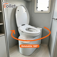 WC intelligent biodégradable RV sans eau, toilettes mobiles avec siège chauffant et chasse automatique pour caravane, camping, vente en gros usine
